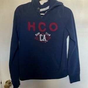 Hollister HCO hoodie sweatshirt navy Large. Nice condition.